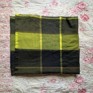 Banana Republic Plaid Green and Black Scarf